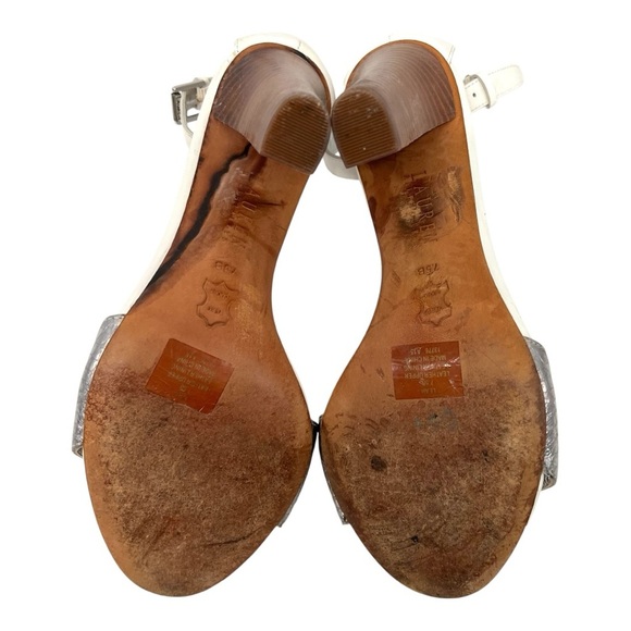 Lauren Ralph Lauren Leah Leather Snakeskin High Heel Pumps Sandals Women’s 7.5 - Picture 12 of 15